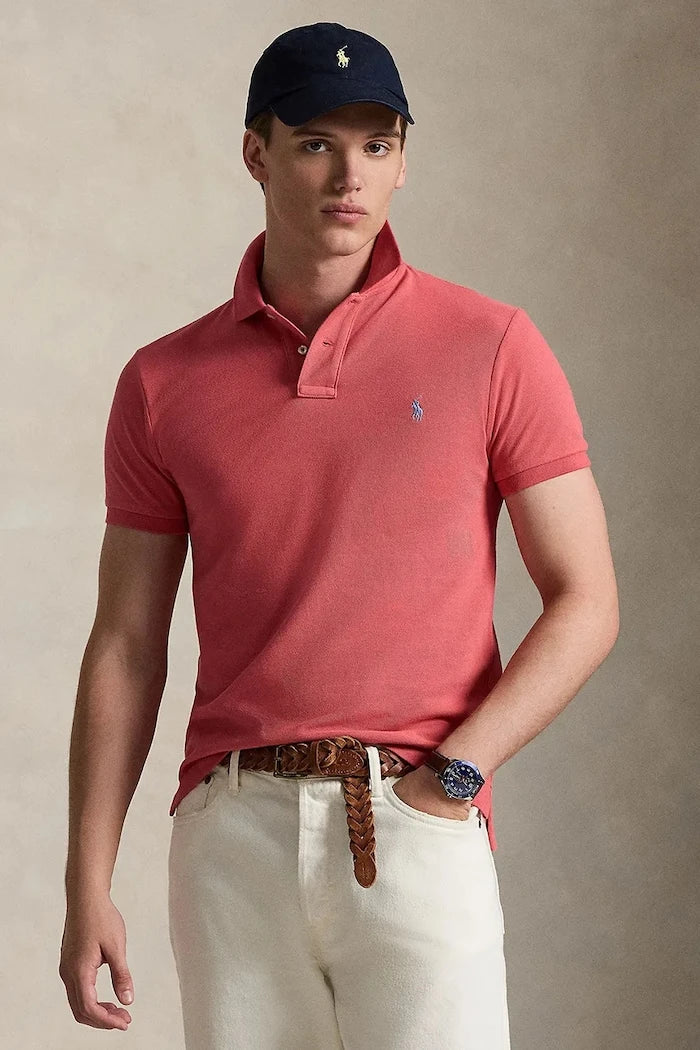 Памучна тениска с яка Polo Ralph Lauren