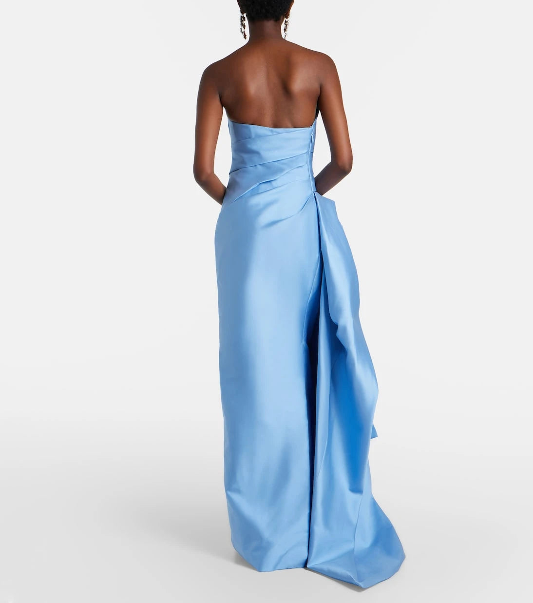 Monique Lhuillier - Draped asymmetric bustier gown