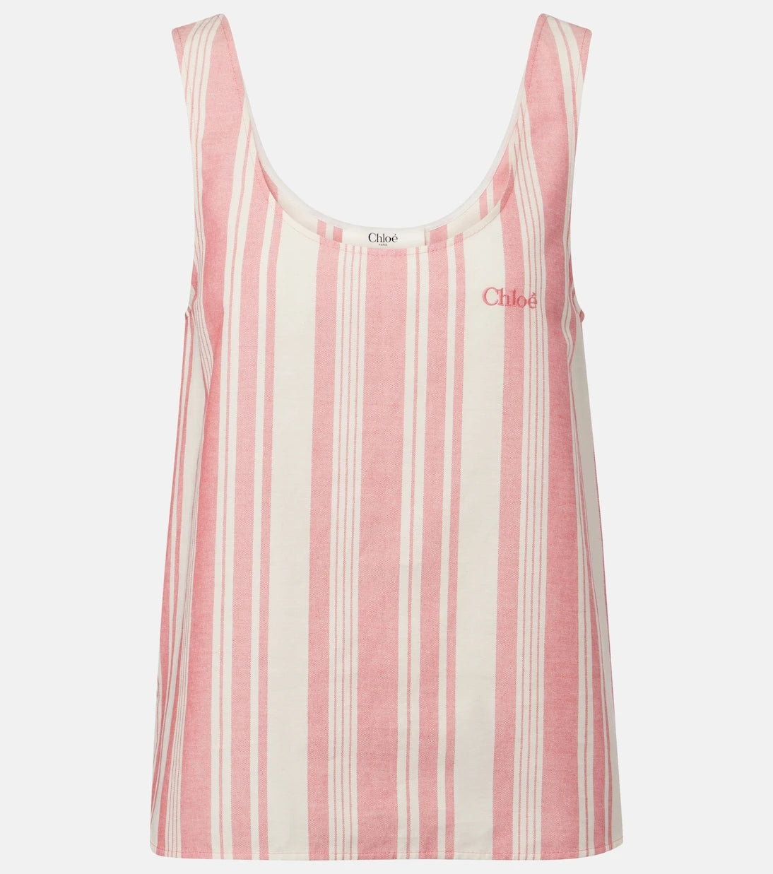 Chloé - Logo striped cotton top