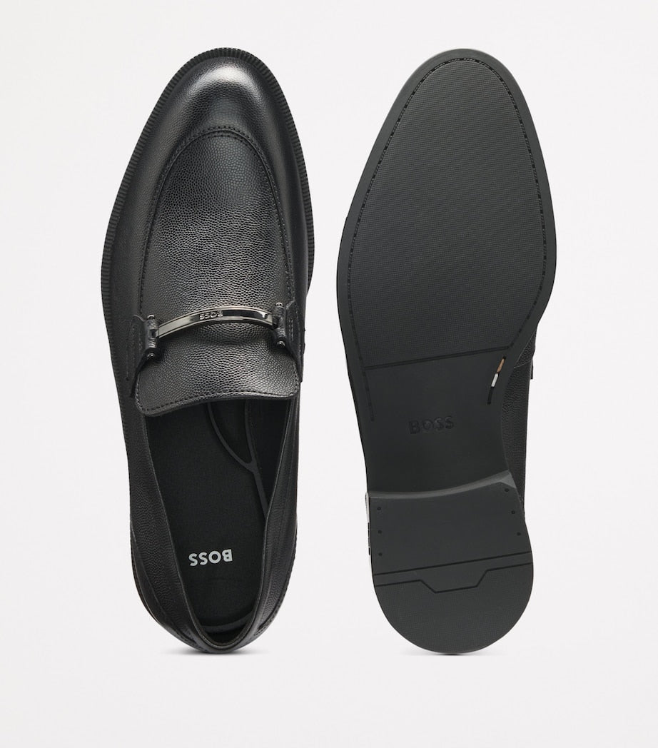 Leather Logo Hardware Loafers