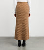 Beige Camel Knit Maxi Skirt