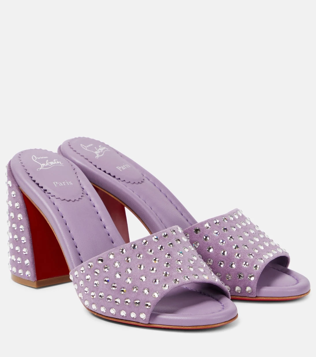 Christian Louboutin - Jane embellished suede mules
