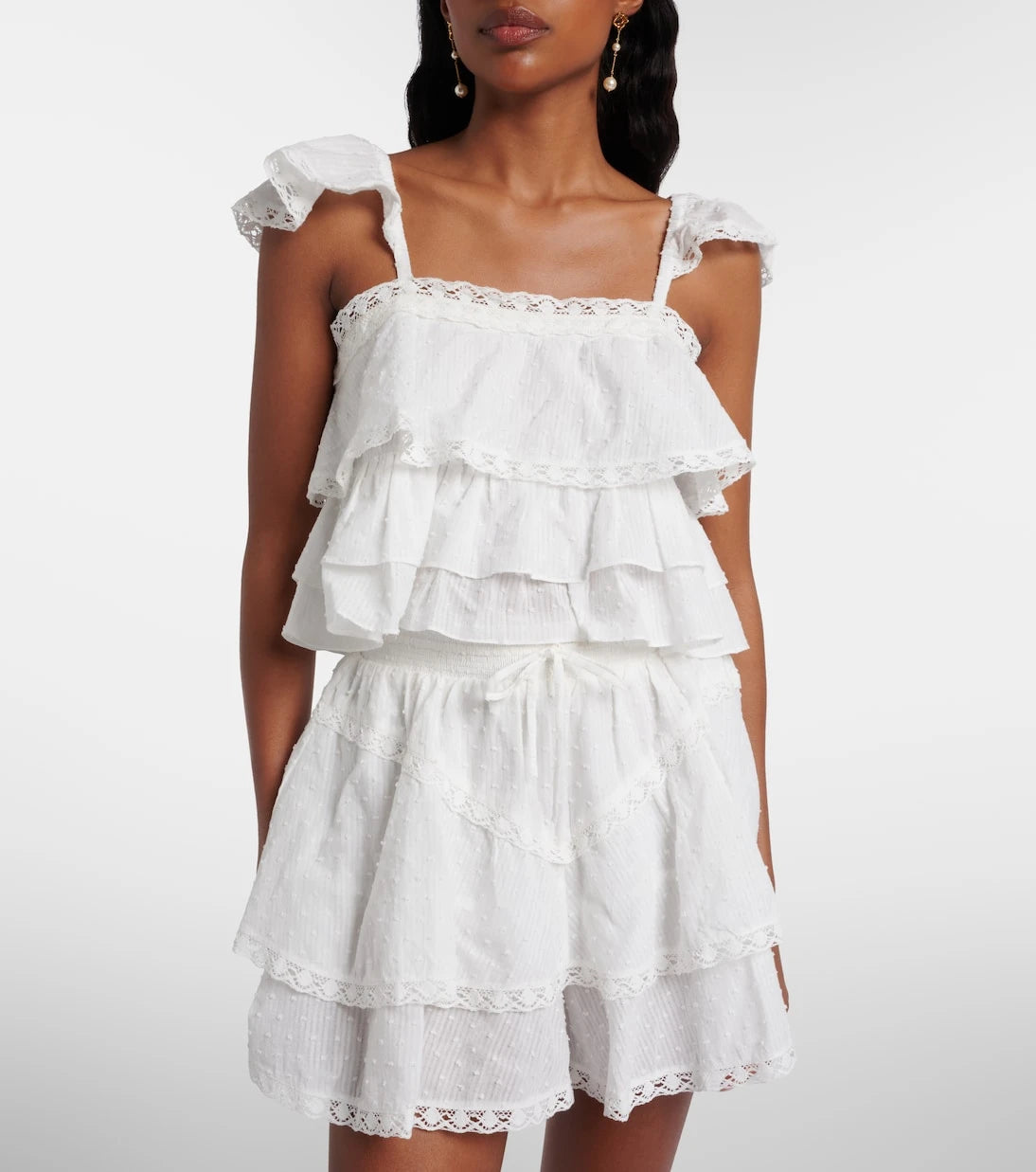 Poupette St Barth - Anya ruffled cotton top