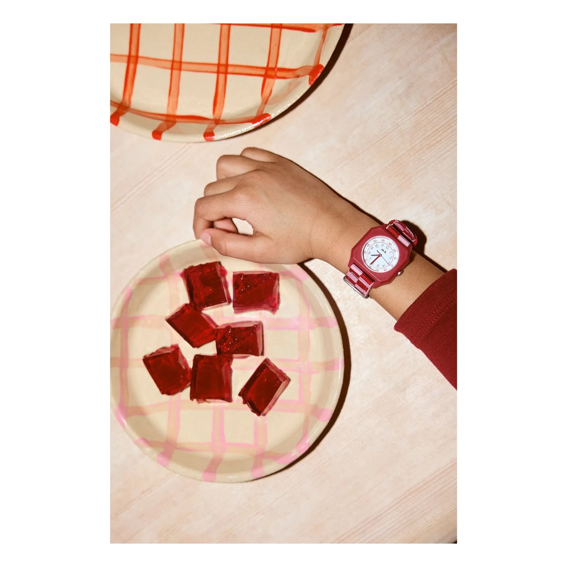 Mini Kyomo - Damier Raspberry Icecream Watch | Pink