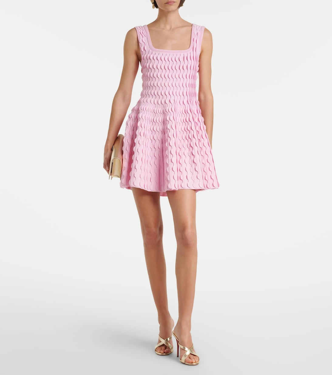 Simkhai - Vanna knitted scalloped minidress