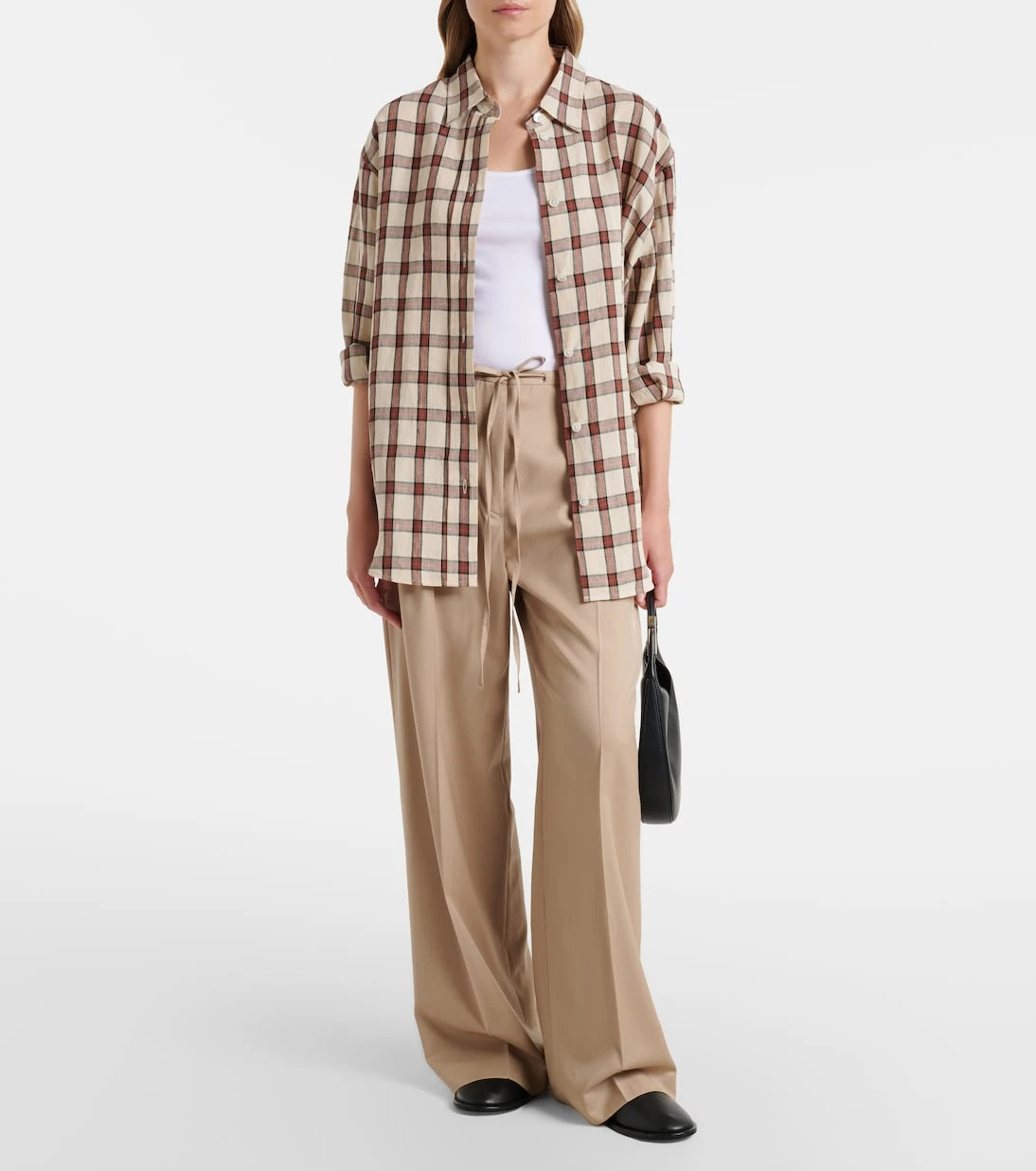 Róhe - Pleated virgin wool wide-leg pants