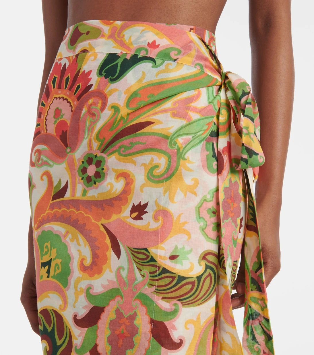 Etro - Floral cotton and silk beach cover-up
