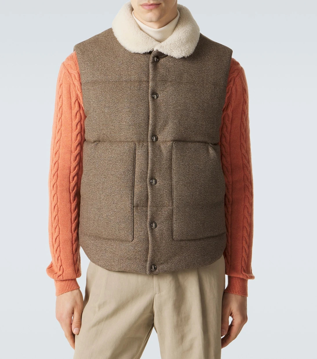 Loro Piana - Dug wool and cashmere vest