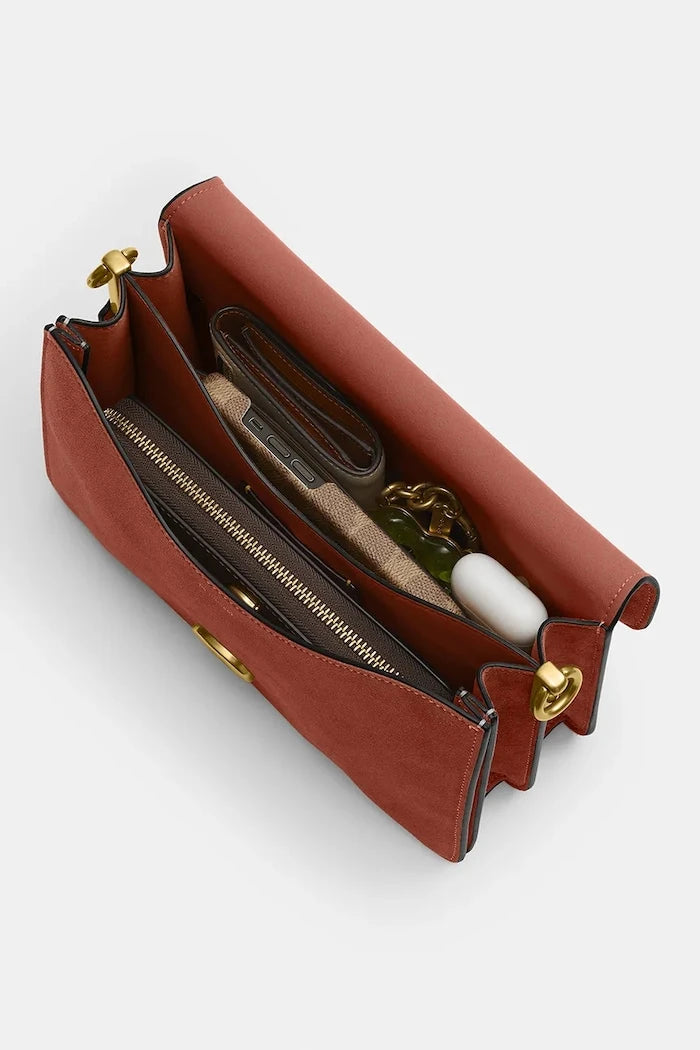 Coach чанта дамска от велур Suade Chain Tabby Shoulder Bag