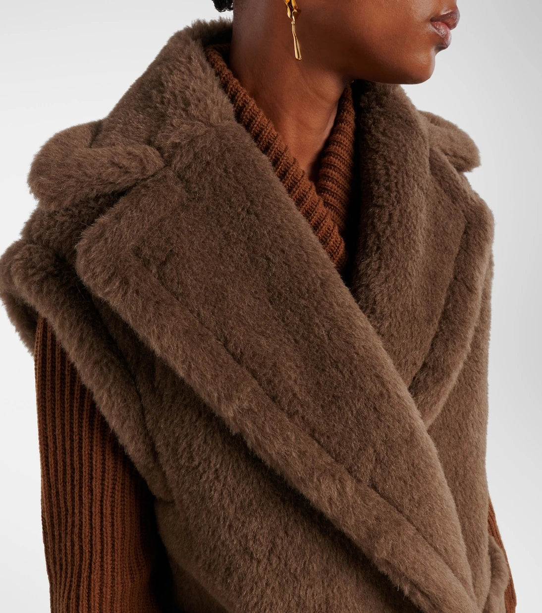 Max Mara - Alpaca, wool, and silk Teddy vest