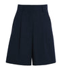 Weekend Max Mara Blue Cotton Gabardine Bermuda Shorts