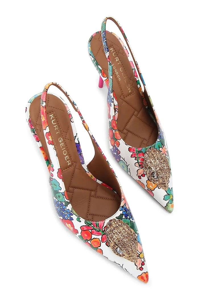 Kurt Geiger London обувки с ток от кожа Large Eagle Sling