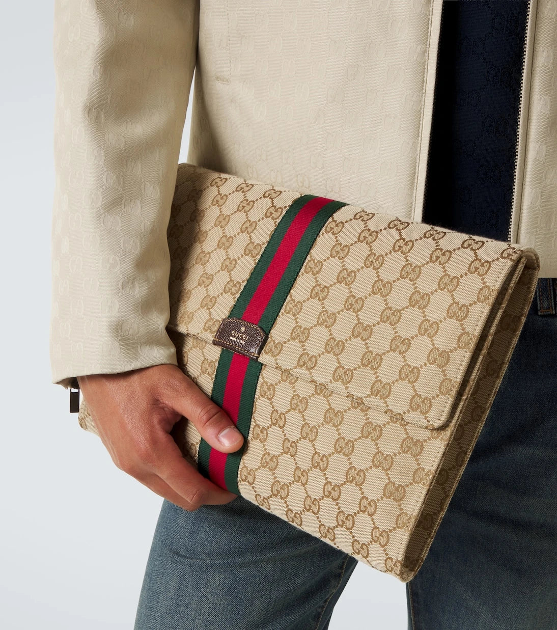 Gucci - GG canvas Medium pouch