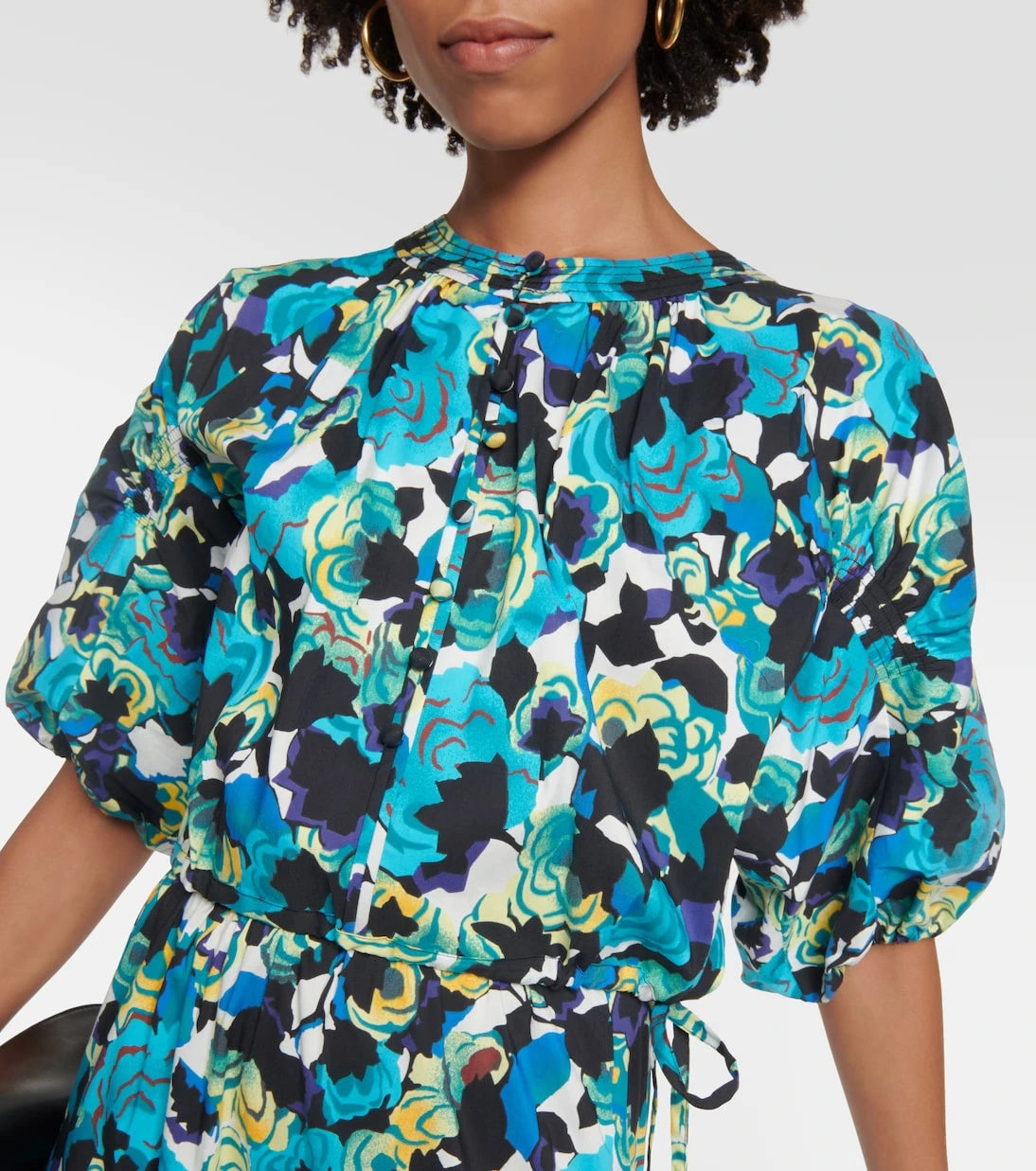Diane von Furstenberg - Dario floral cotton-blend top