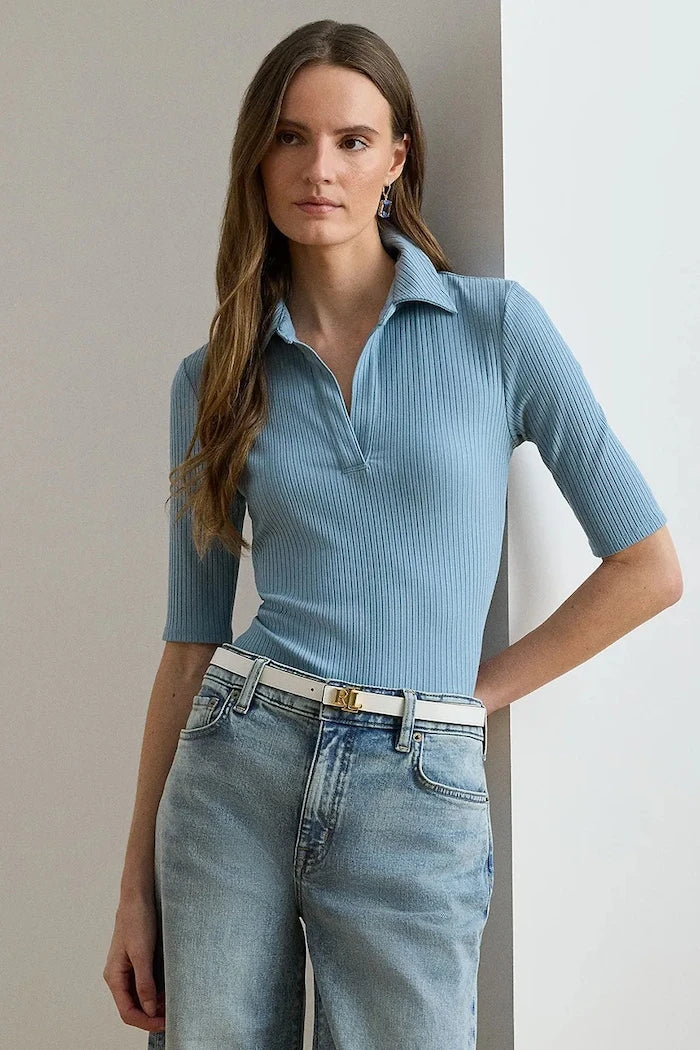 Lauren Ralph Lauren yakalı kadın tişört