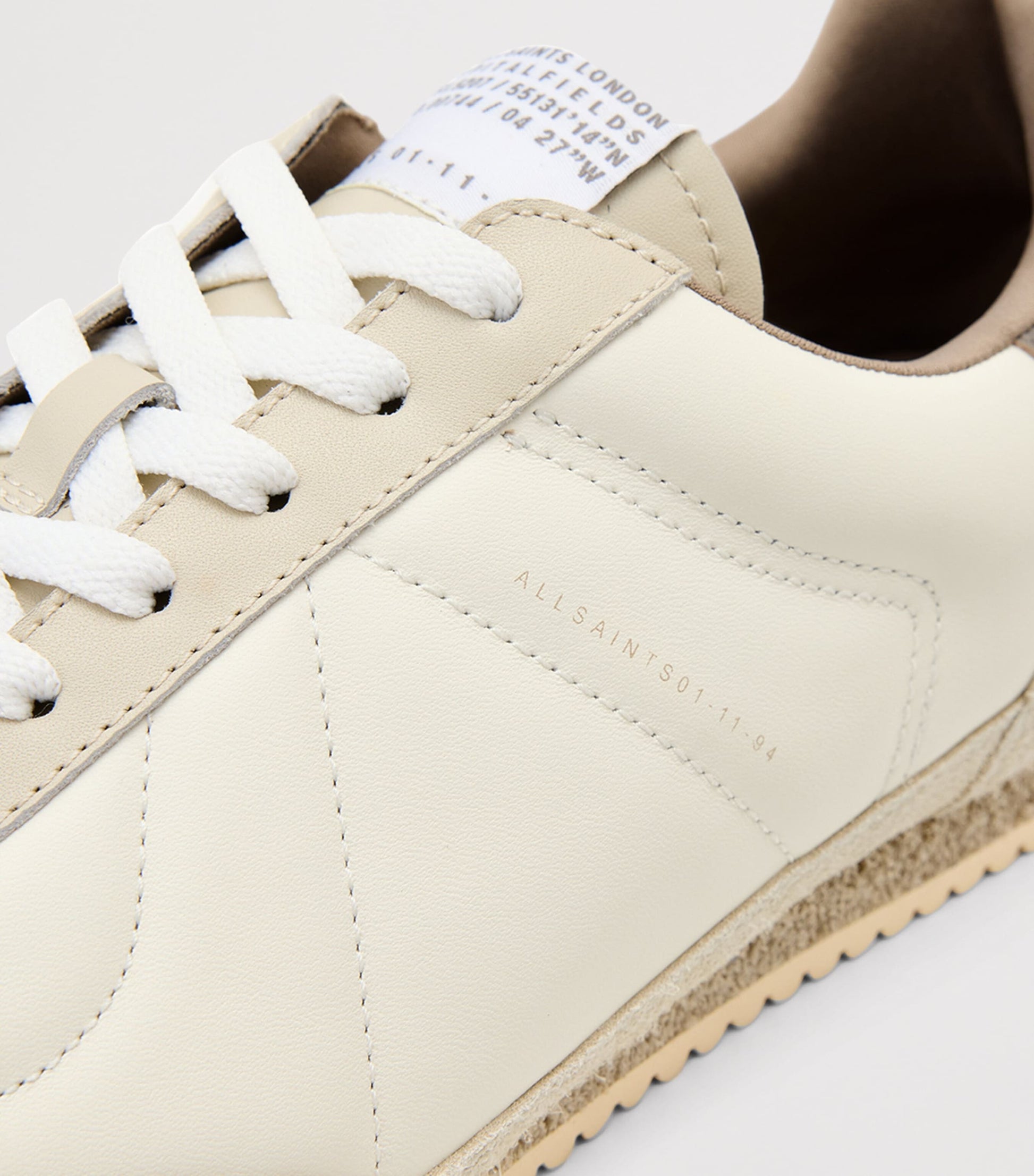 Leather Harri Low-Top Sneakers CHALK WHITE