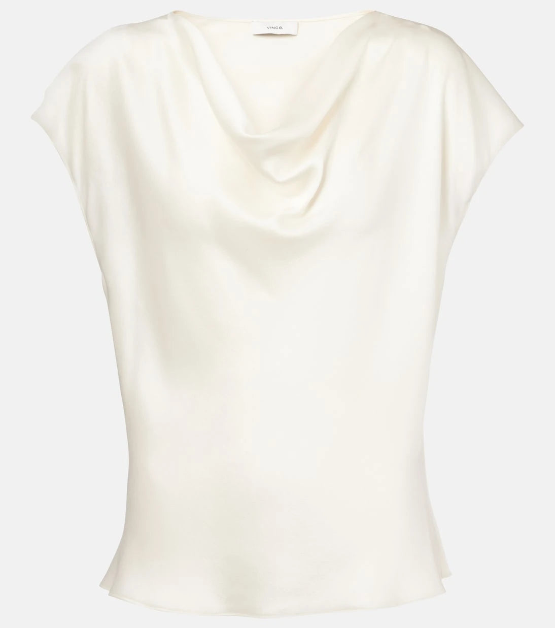 Vince - Draped silk satin top
