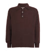 Norse Projects Burgundy Alpaca-Blend Rasmus Polo Sweater