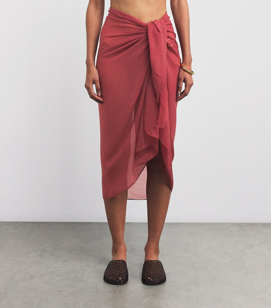 AWAY THAT DAY Burgundy Santorini Sarong