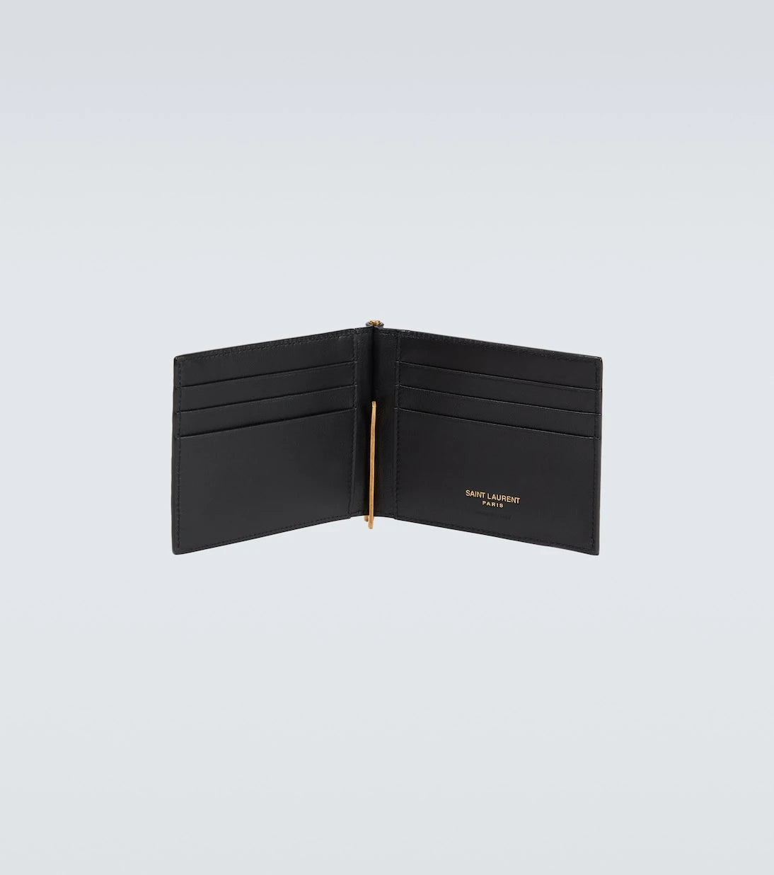 Saint Laurent - Cassandre croc-effect leather wallet