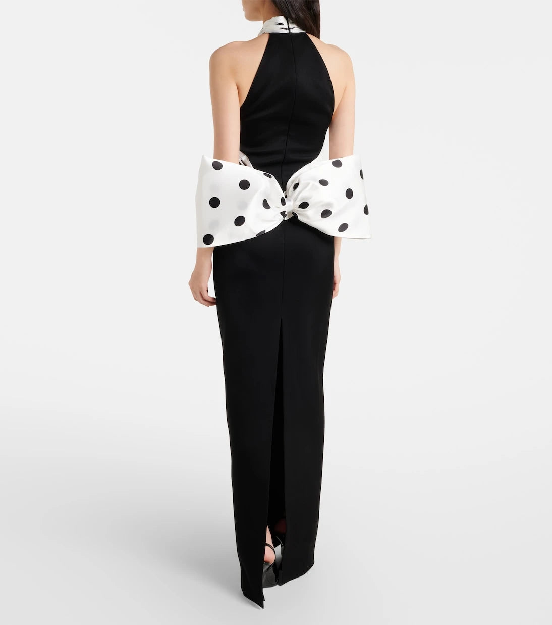 David Koma - Polka-dot halterneck gown