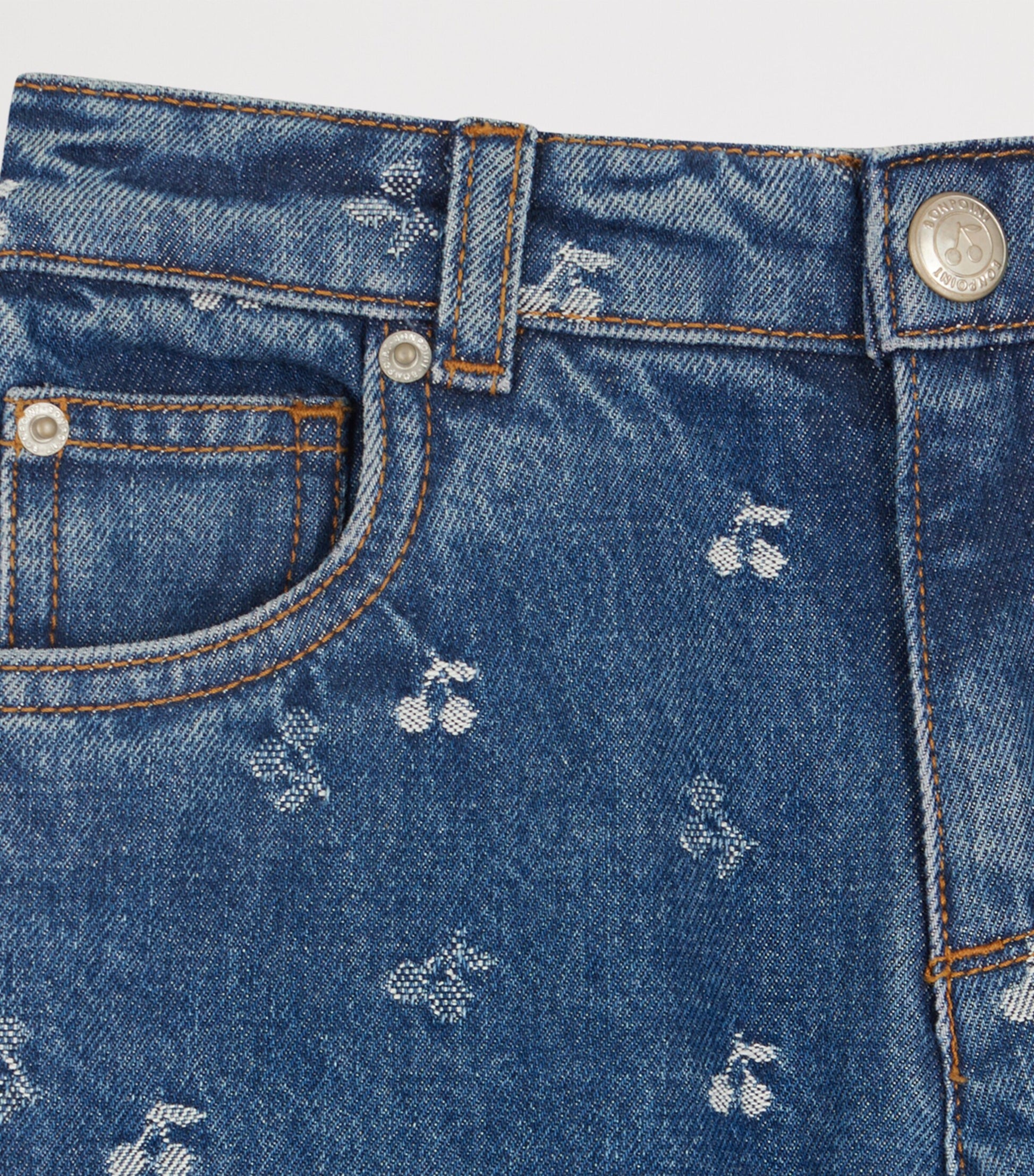 Cherry-Embellished Straight Jeans (4-8 Years)