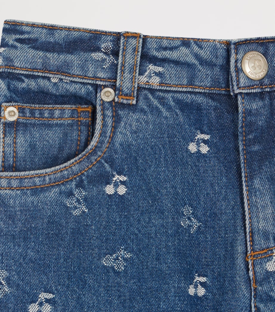 Bonpoint Cherry-Embellished Straight Jeans (10-14 Years)