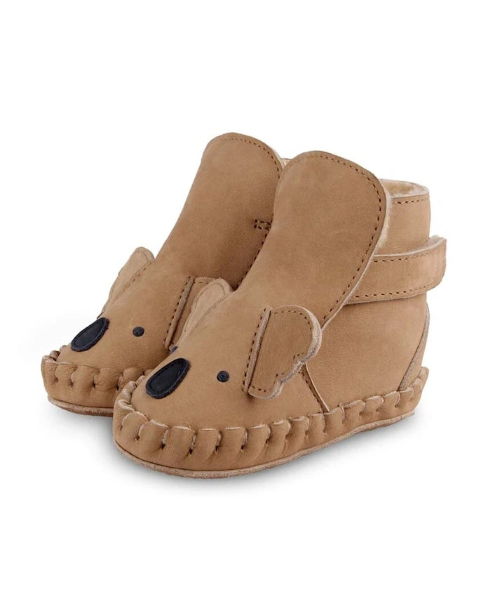Бебешки кожени обувки Donsje Kapi Classic Booties Koala
