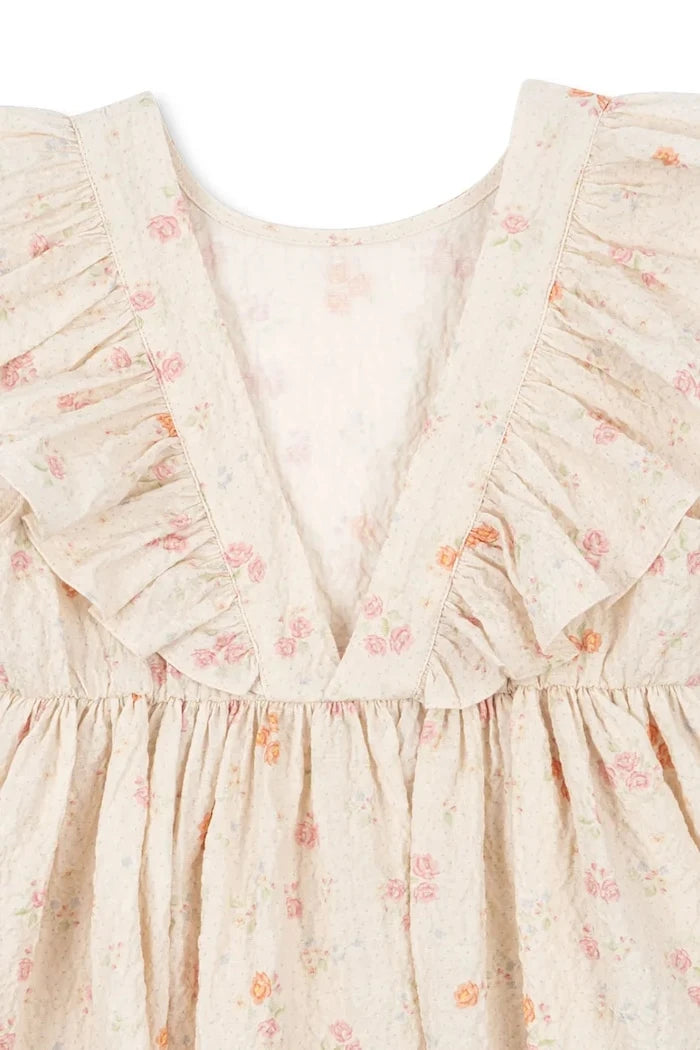 Konges Sløjd рокля с памук ELIN FRILL DRESS GOTS