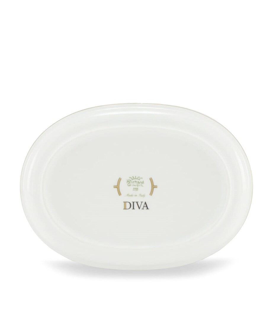 GINORI 1735 Porcelain Colonna Diva Giallo Pickle Dish (21.5cm)
