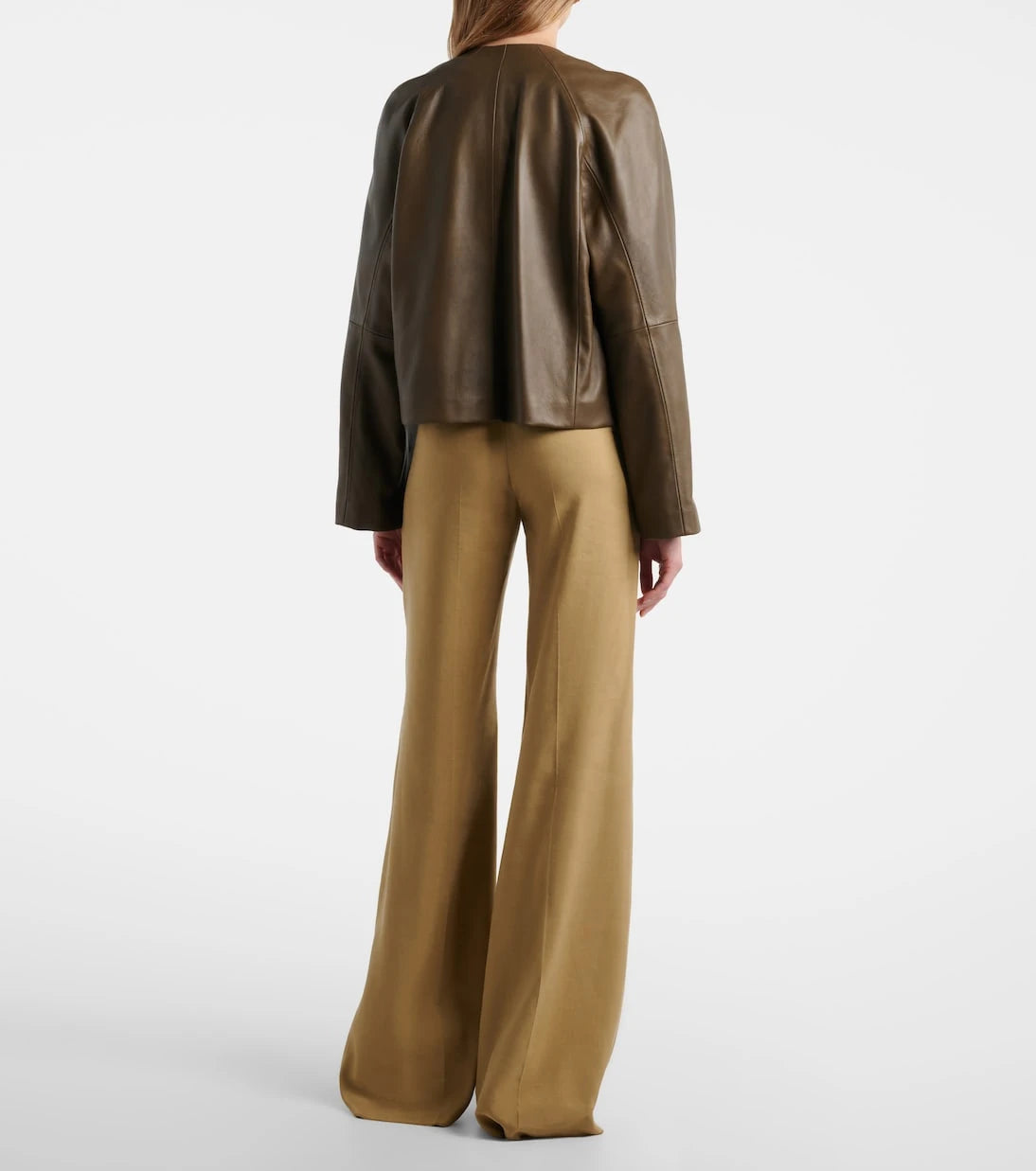 Max Mara - Linen and silk twill wide-leg pants