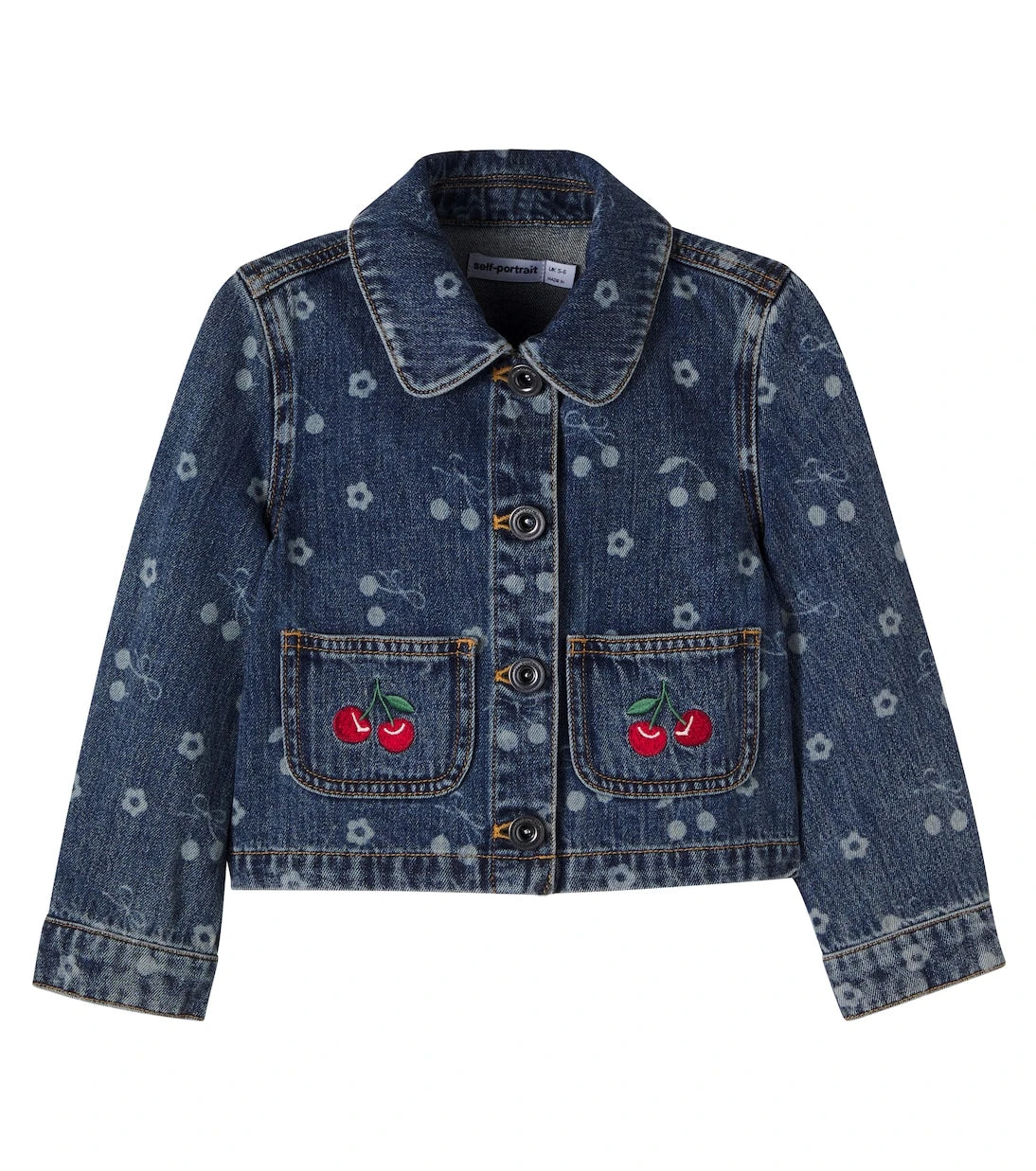 Self-Portrait Kids - Printed denim jacket