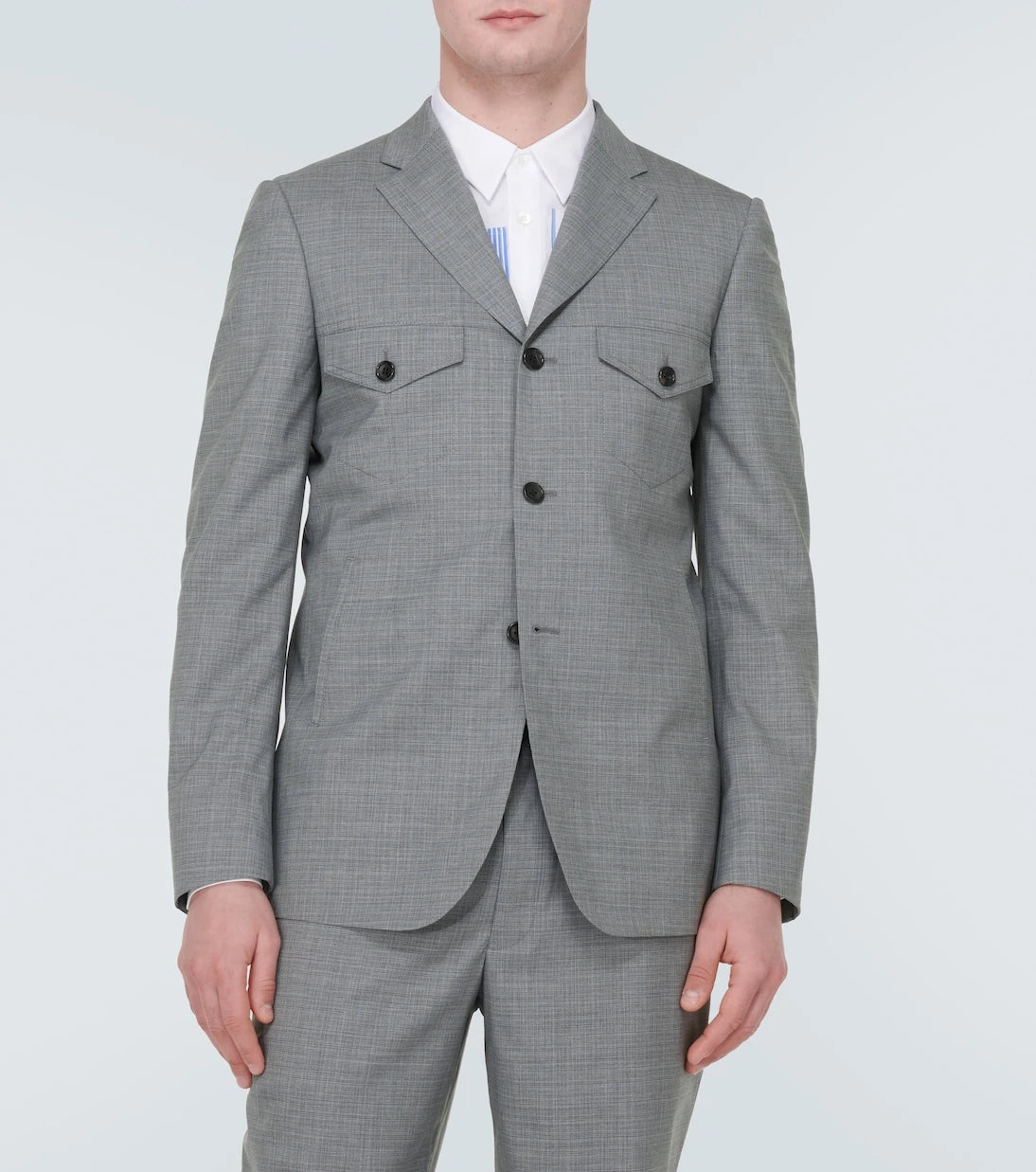 Comme des Garçons Homme Deux - Ekoseli yün blazer