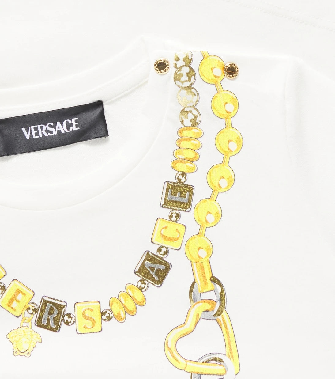 Versace Kids - تيشيرت قطني مطبوع