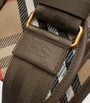 Burberry Beige Small Canvas Check B Clip Messenger Bag