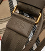 Burberry Small Canvas Check B Clip Messenger Bag