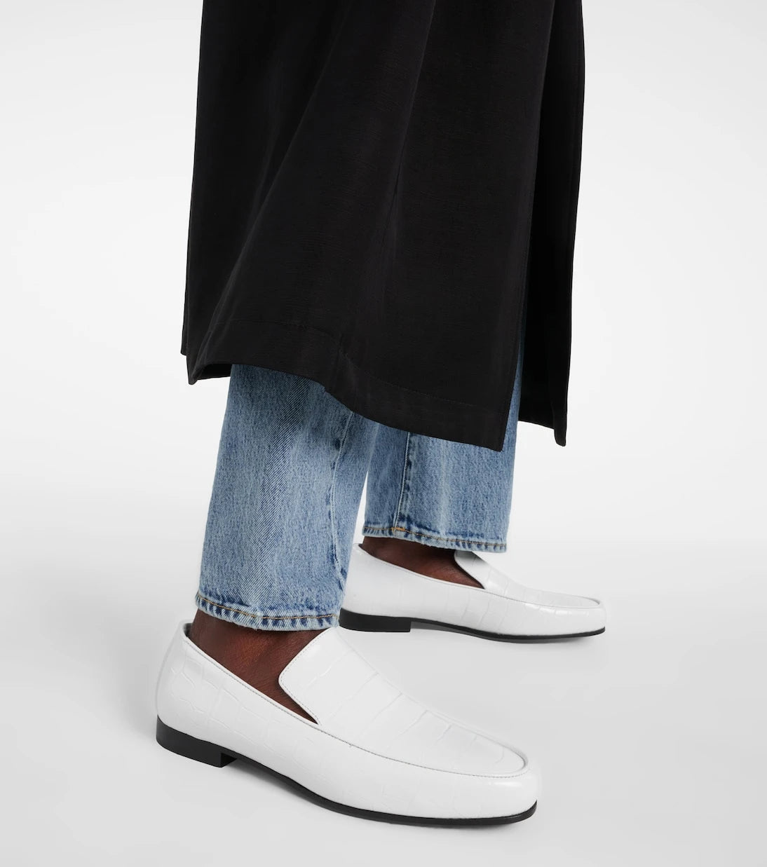 Toteme - The Oval croc-effect leather loafers