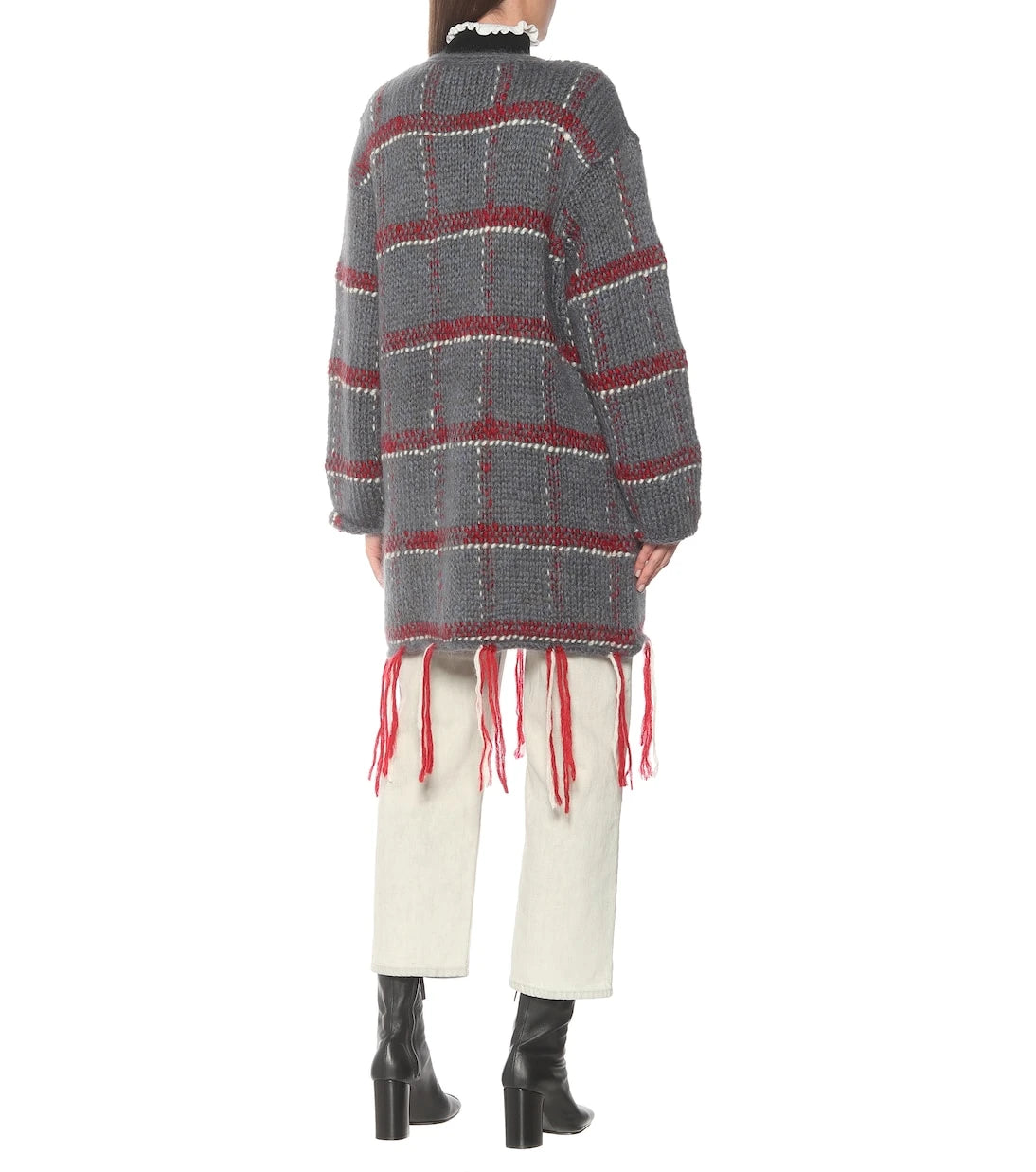 Undercover - Checked mohair-blend cardigan