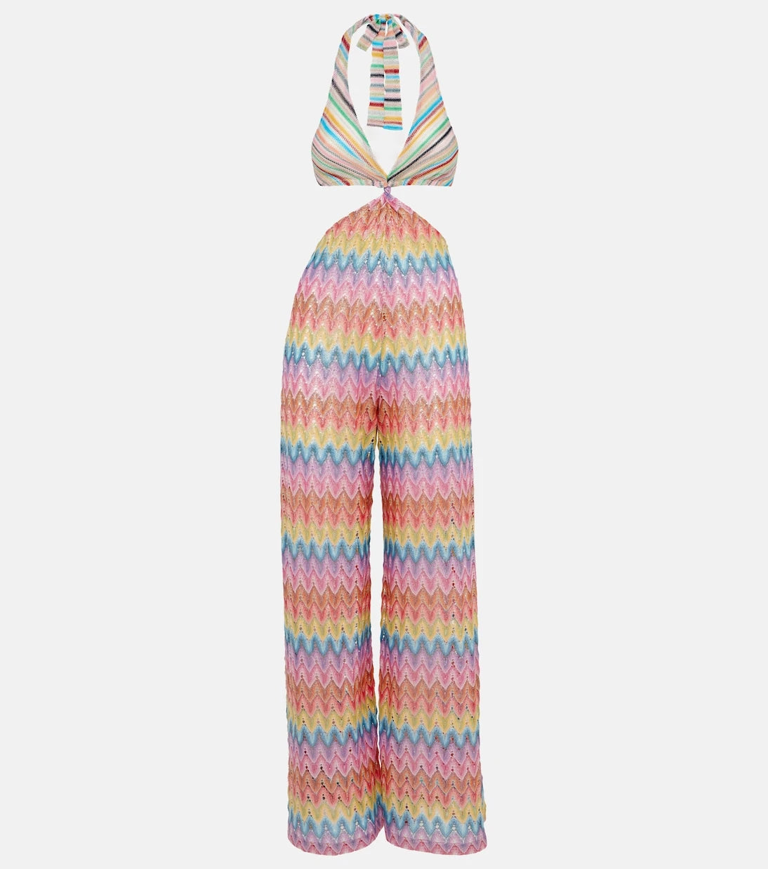 Missoni - جمبسوت لاميه قطن مخلوط بنقشة متعرجة