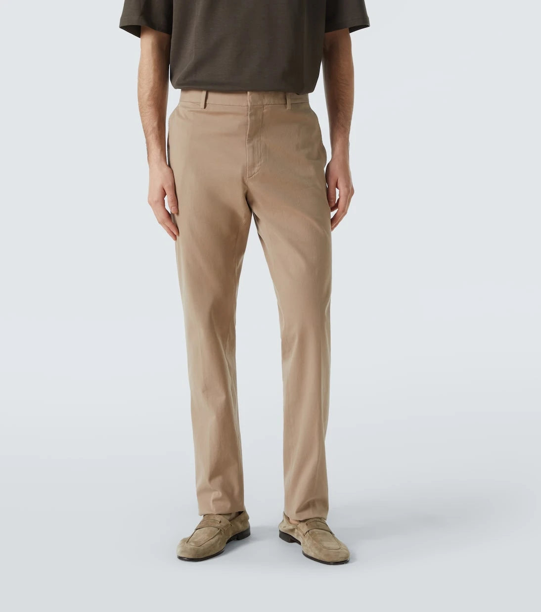Zegna - Cotton-blend slim pants