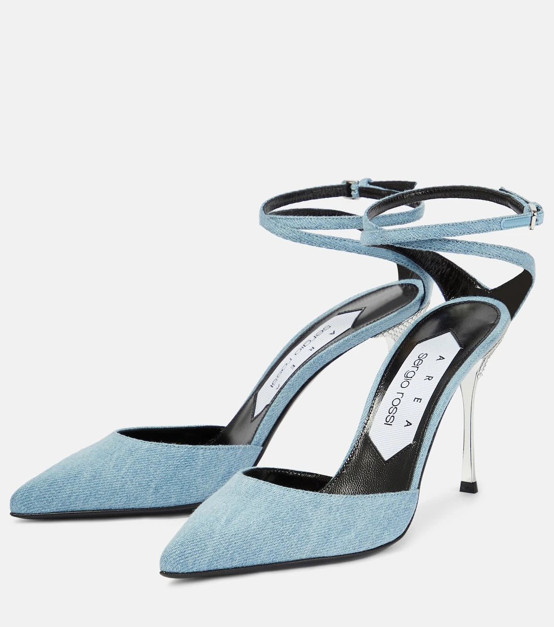 Area - x Sergio Rossi Marquise denim pumps