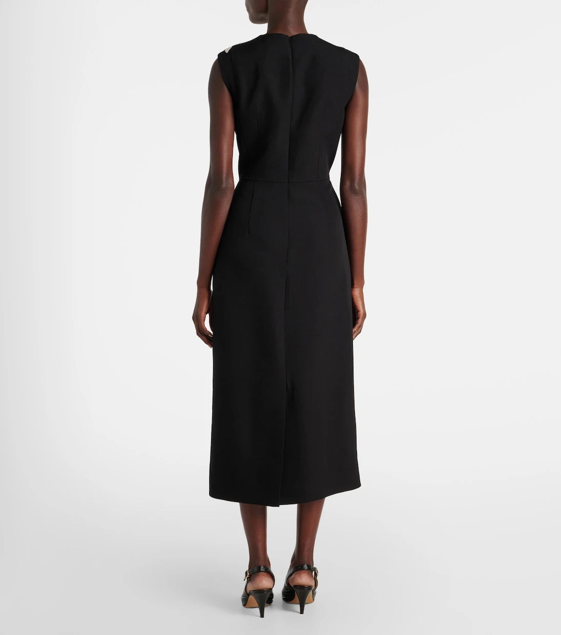Erdem - Asymmetric wool midi dress