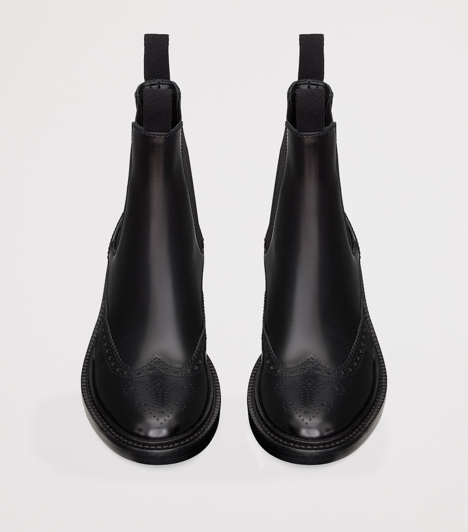 Saint Laurent Black Leather Vincent Chelsea Boots 50