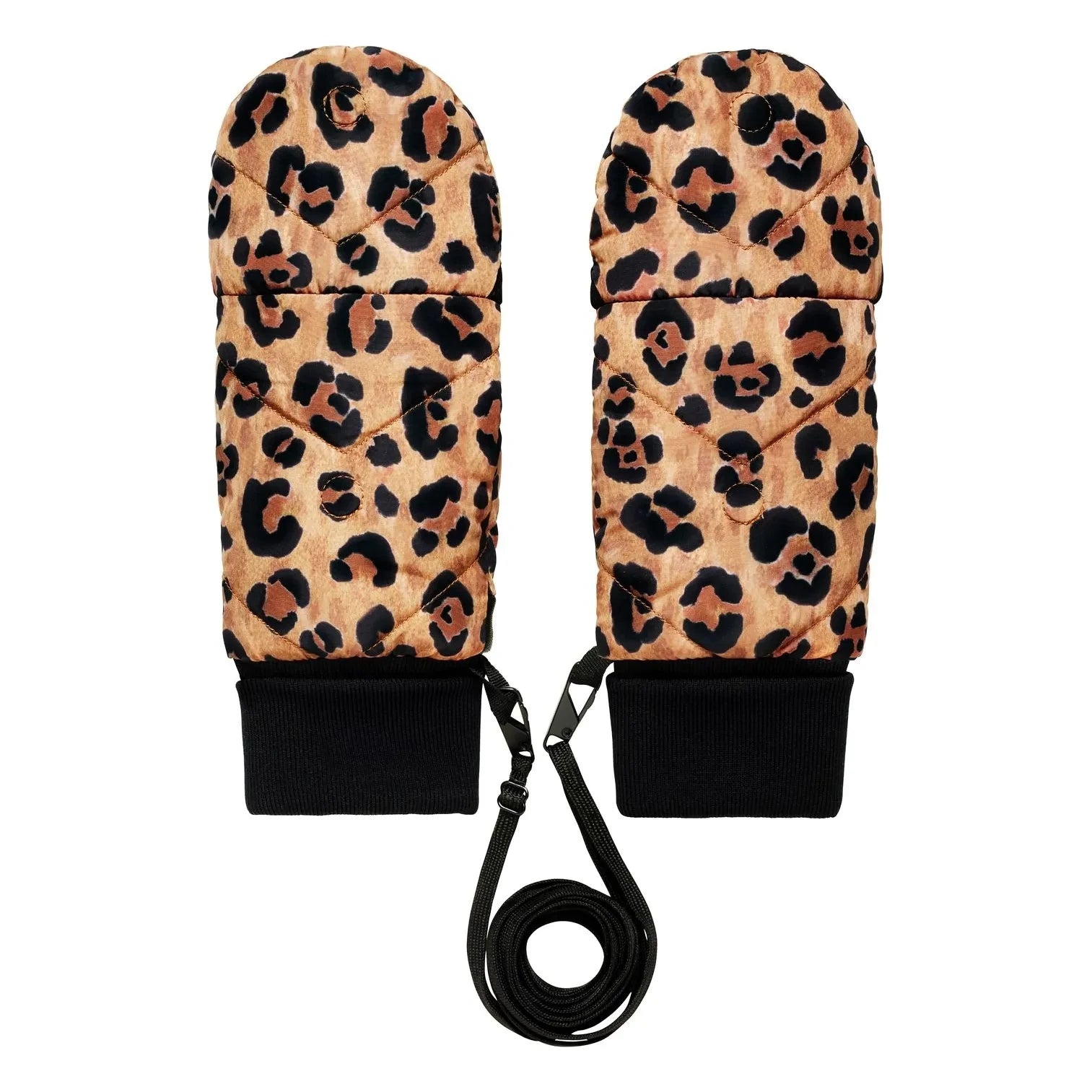 Fudoon - Convertible Leopard Mittens | Camel