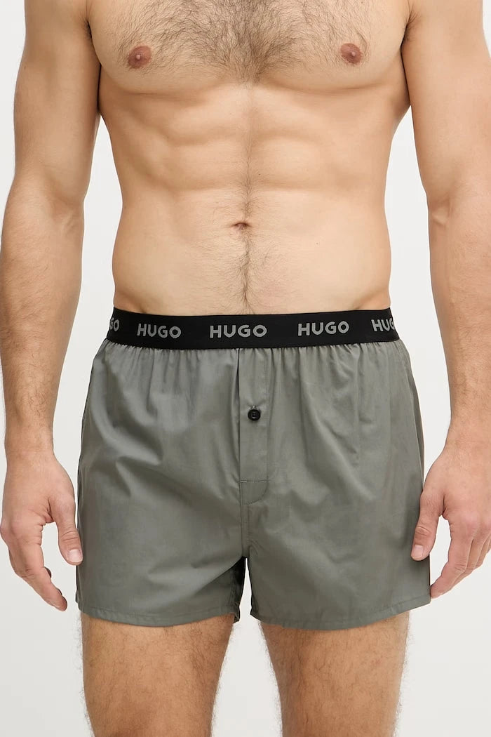 HUGO erkek pamuklu rahat boxer WOVEN BOXER TRIPLET 3'lü