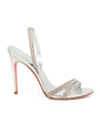 Silver Leather Justine Slingback Heels 105