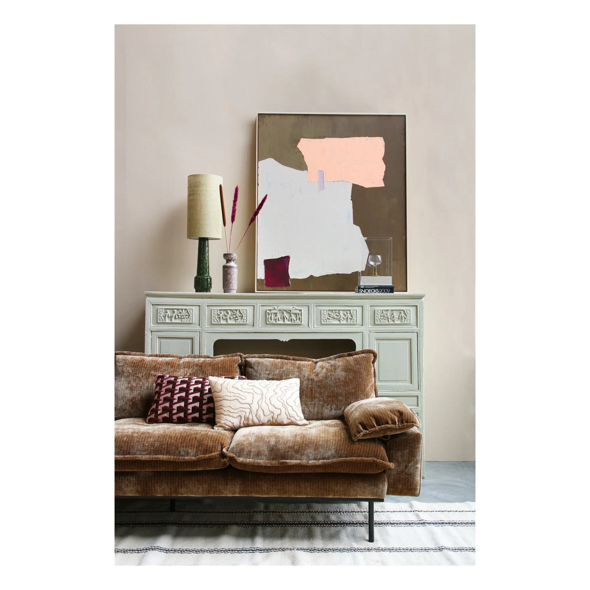 HKliving - Ceramic Lamp Base | Dark green