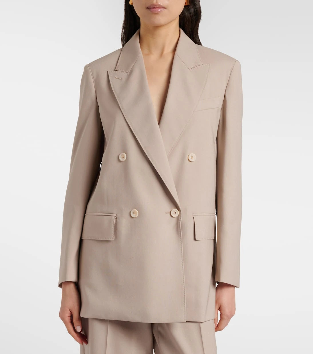 Max Mara - Double-breasted wool, mohair, and silk blazer