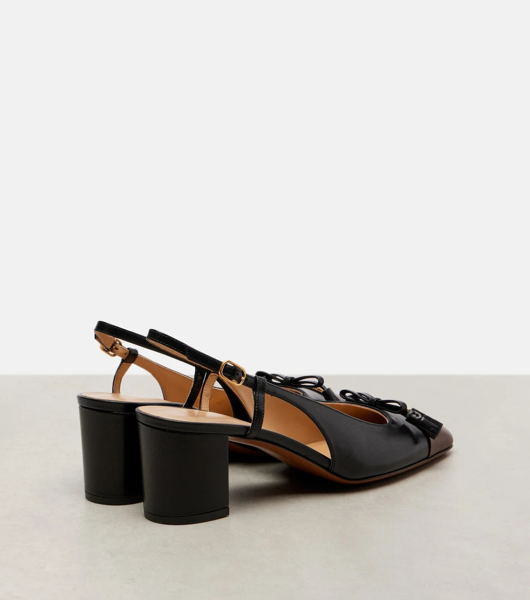 Valentino Garavani - Valet Du Roi 60 leather slingback pumps