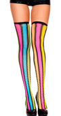 Rainbow Zigzag Thigh High Sock Stockings